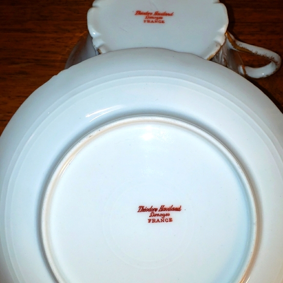 2 Sets Limoges Cups and Saucers Pour Café au Lait. Gorgeous! - Picture 5 of 15